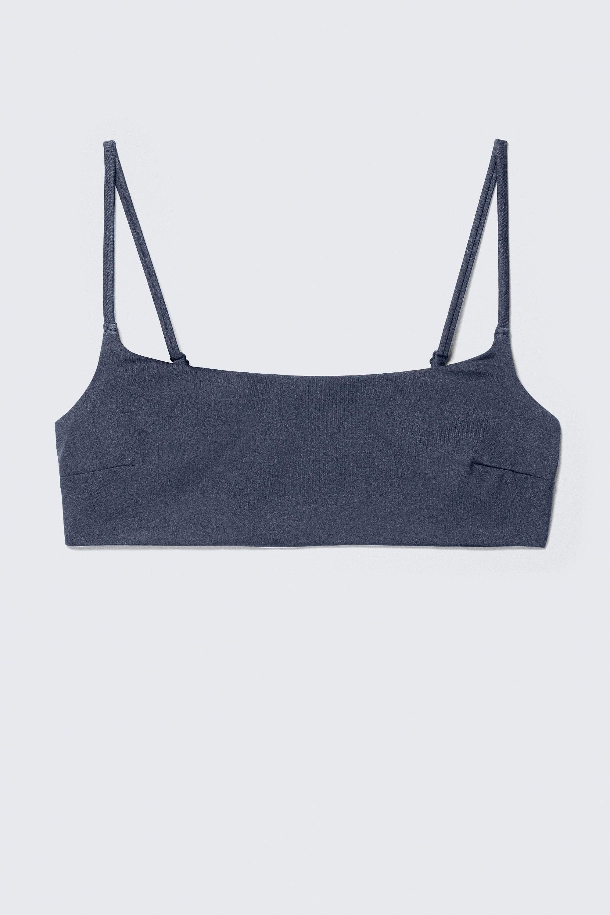 Buet bikinitop - Mørkeblå/Mørkebrun