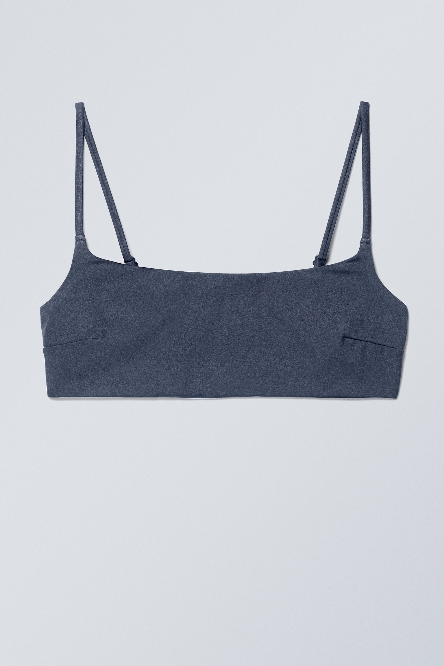 Bikinitop met lage hals - Donkerblauw