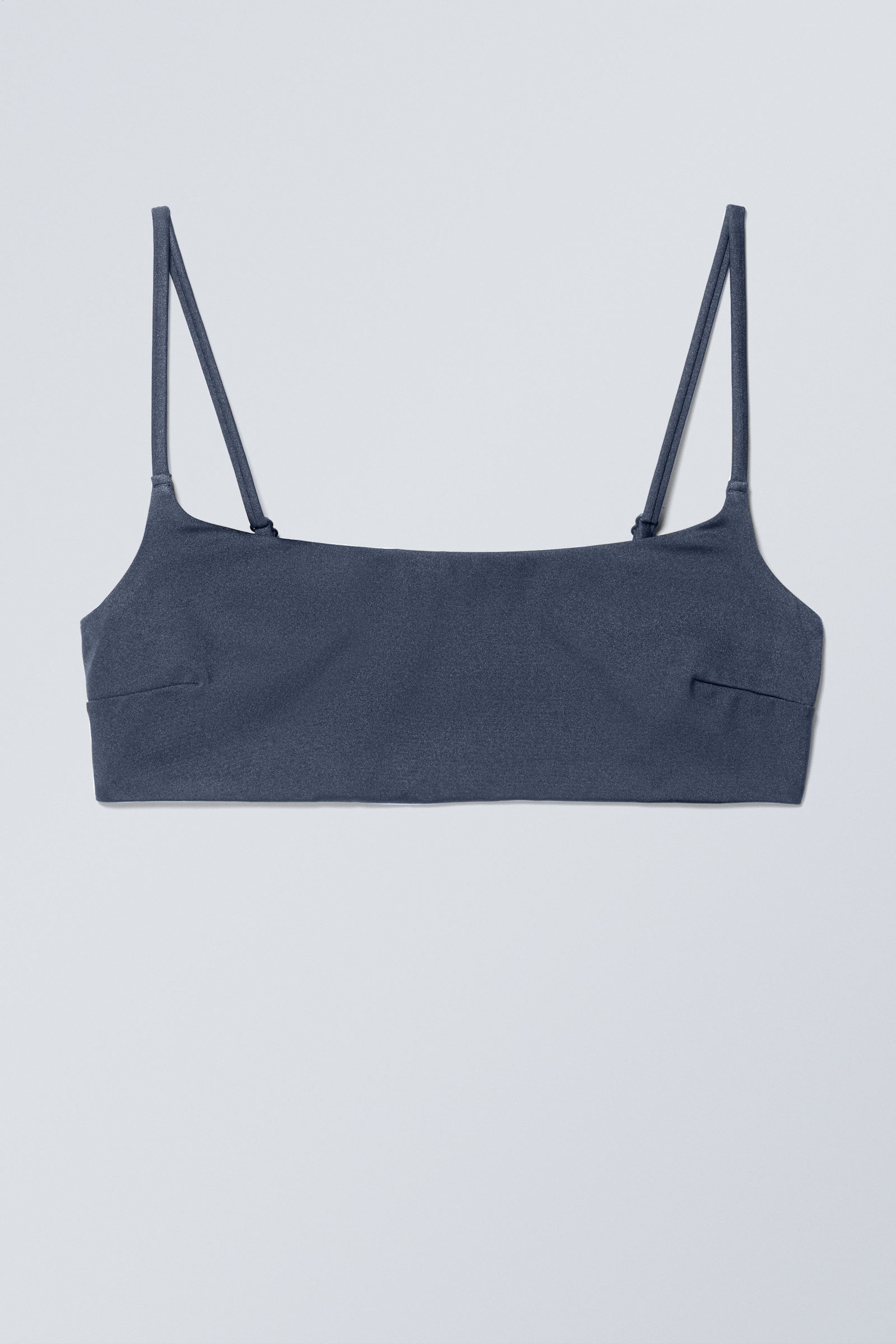 Dark Blue - Scoop Neck Bikini Top - 3