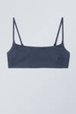 Dark Blue - Scoop Neck Bikini Top - 3