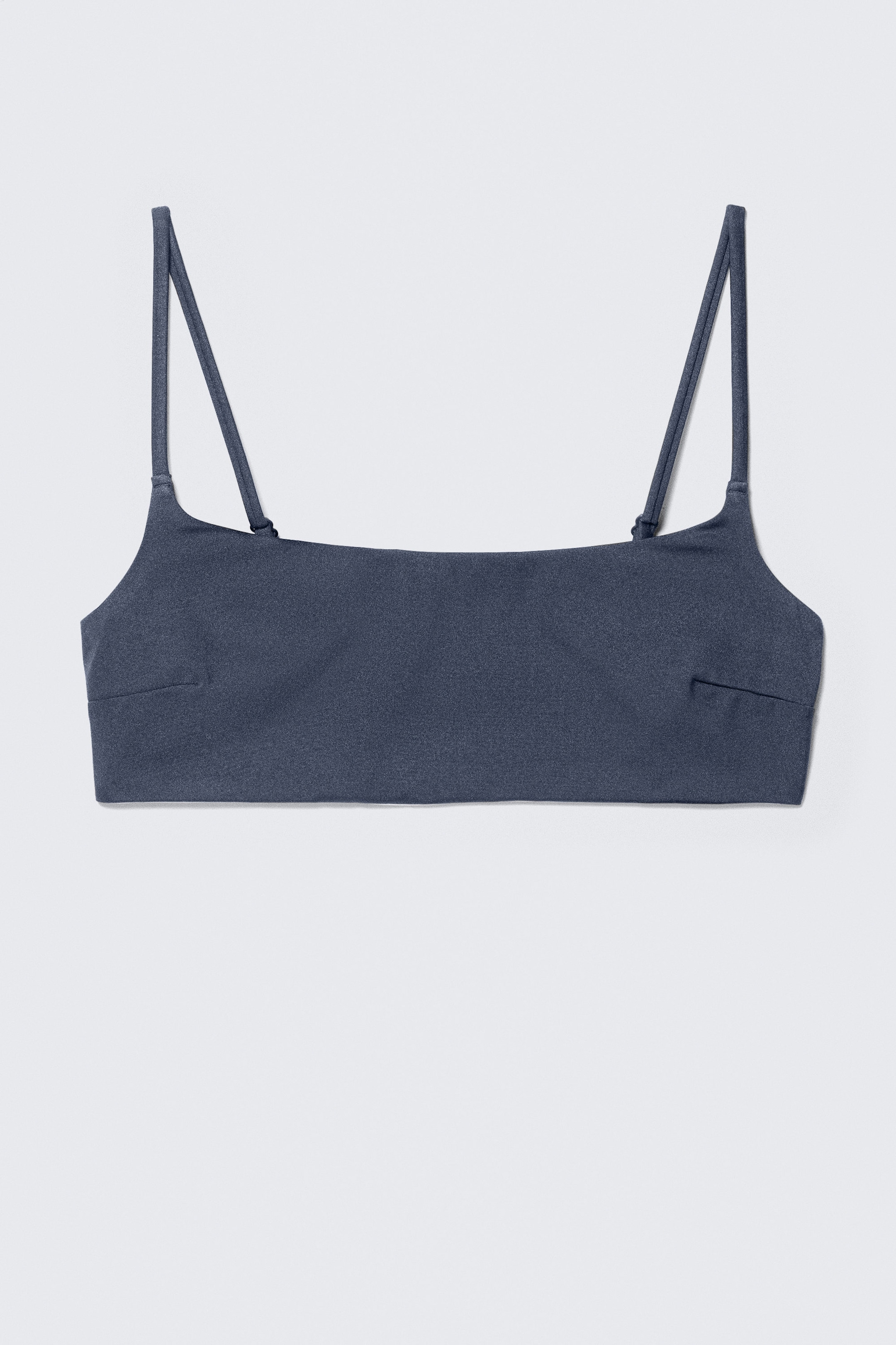 Dark Blue - Scoop Neck Bikini Top - 6