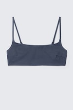 Dark Blue - Scoop Neck Bikini Top - 6