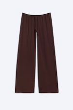 Dunkelbraun - Entspannte Pyjamahose mit mittlerer Bundhöhe - 4