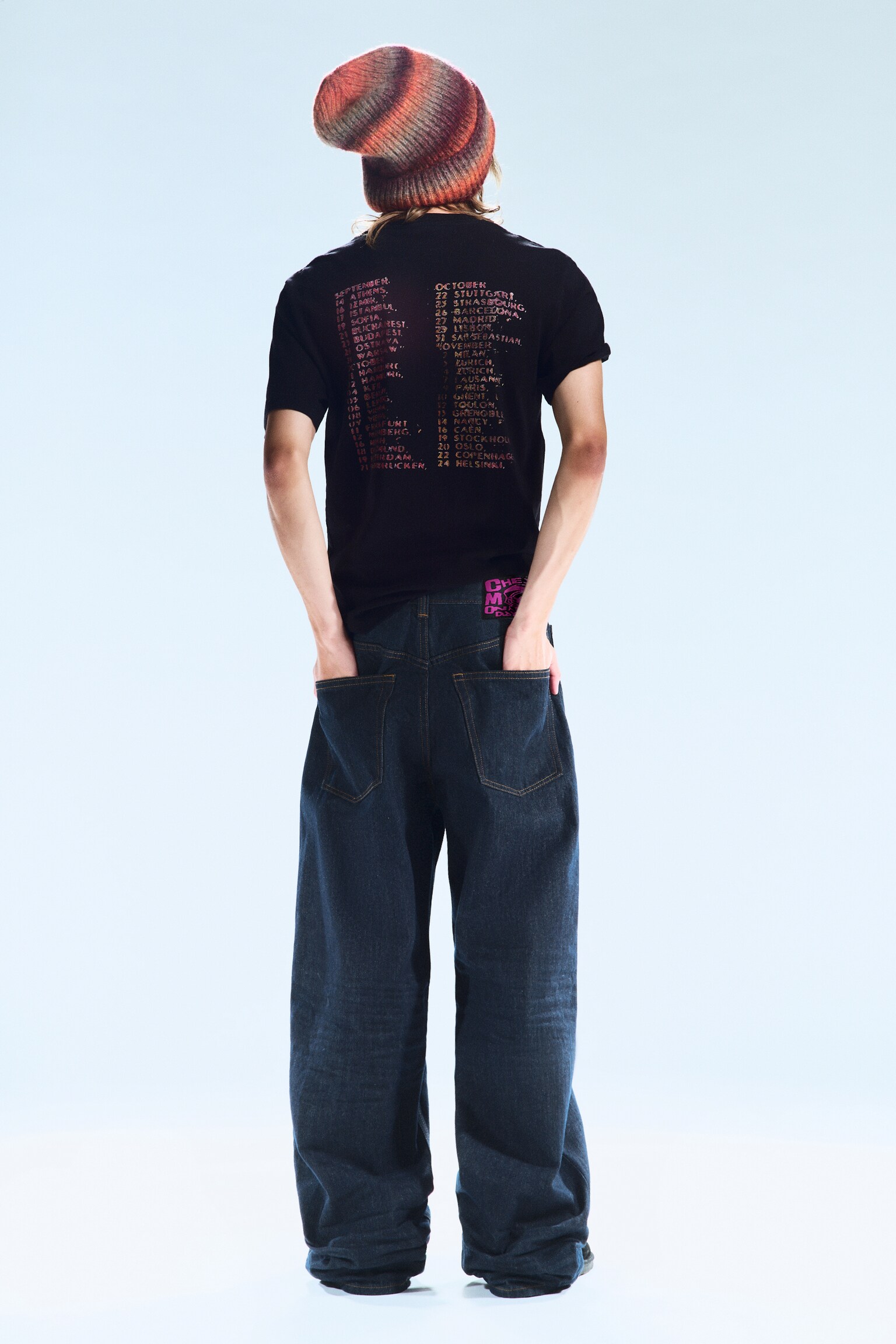 Looser Regular Waist Loose Straight Jeans - Blue/Extra Black Rinse - 3