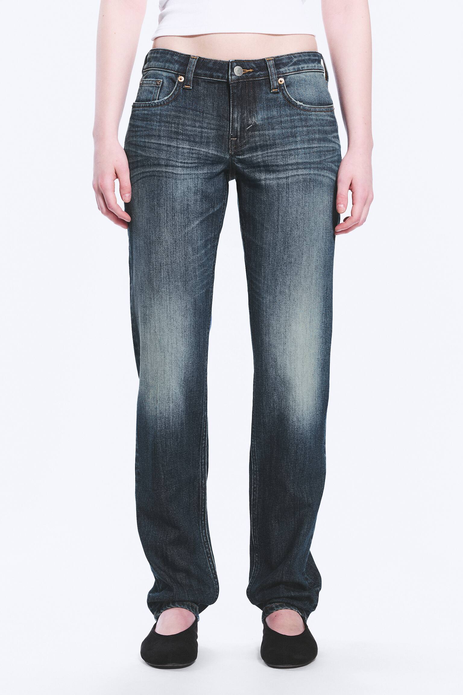 Τζιν Neptune με χαμηλή μέση και ίσιο στενό πόδι - Blue Hymn - Μεσαίο Μπλε/Σπασμένο Μπλε - Ανοιχτό Μπλε/Μαύρο Rinse - Μαύρο - 10