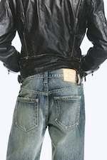Hazy Blue - Medium Blue - Anti Unisex Low Waist Regular Straight Jeans - 6