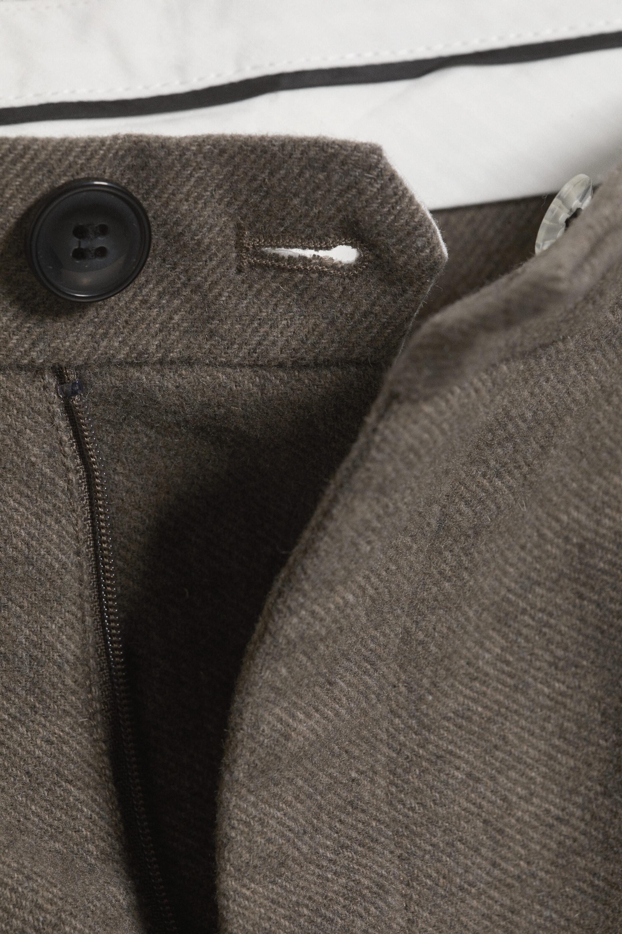 Dark Beige Melange - Uno Loose Wool-Blend Suit Trousers - 2
