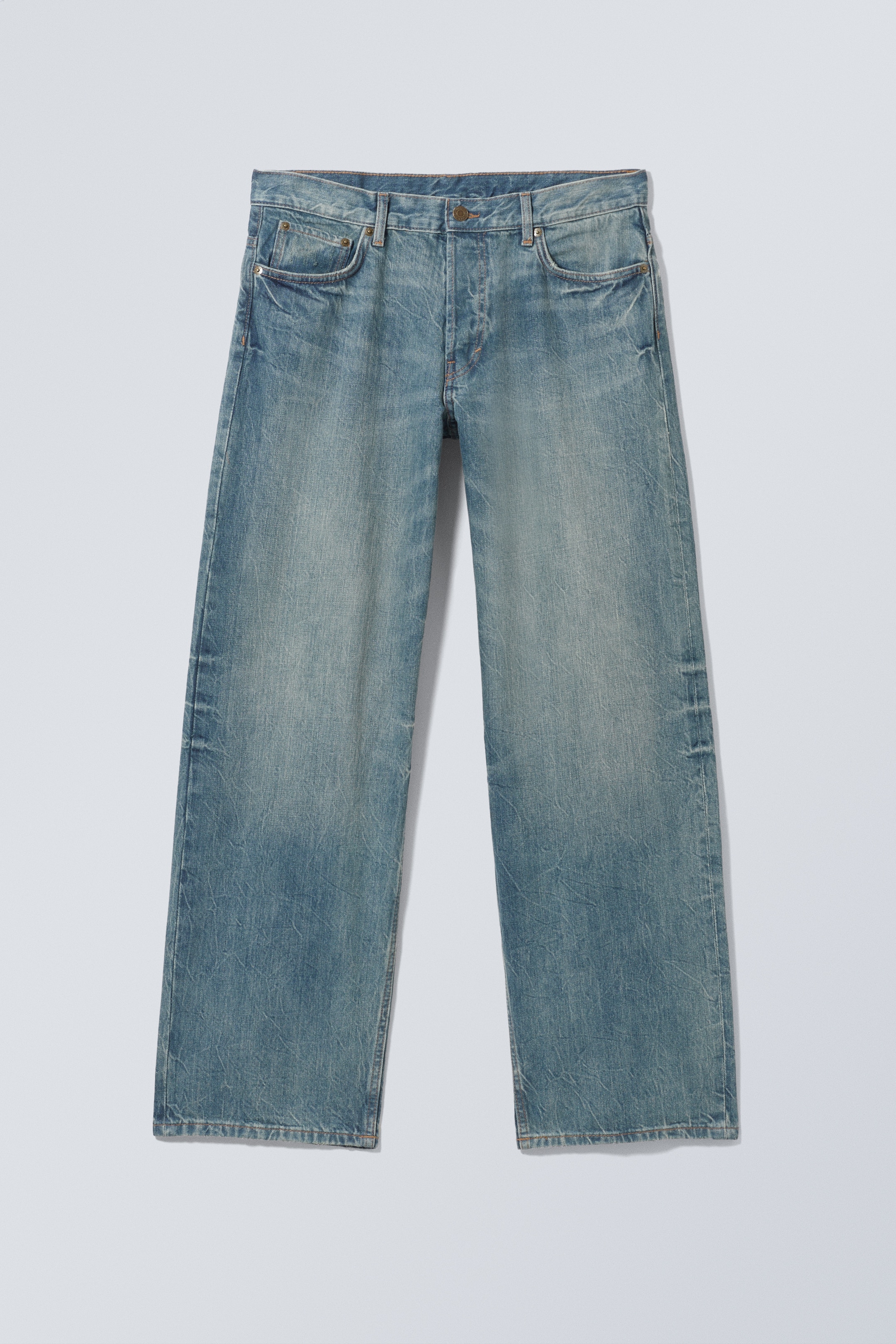 Größeres Bild anzeigen: Sphere Low Waist Loose Straight Leg Jeans - Cyan Dust - Mittelblau - Men | H&M AT 6