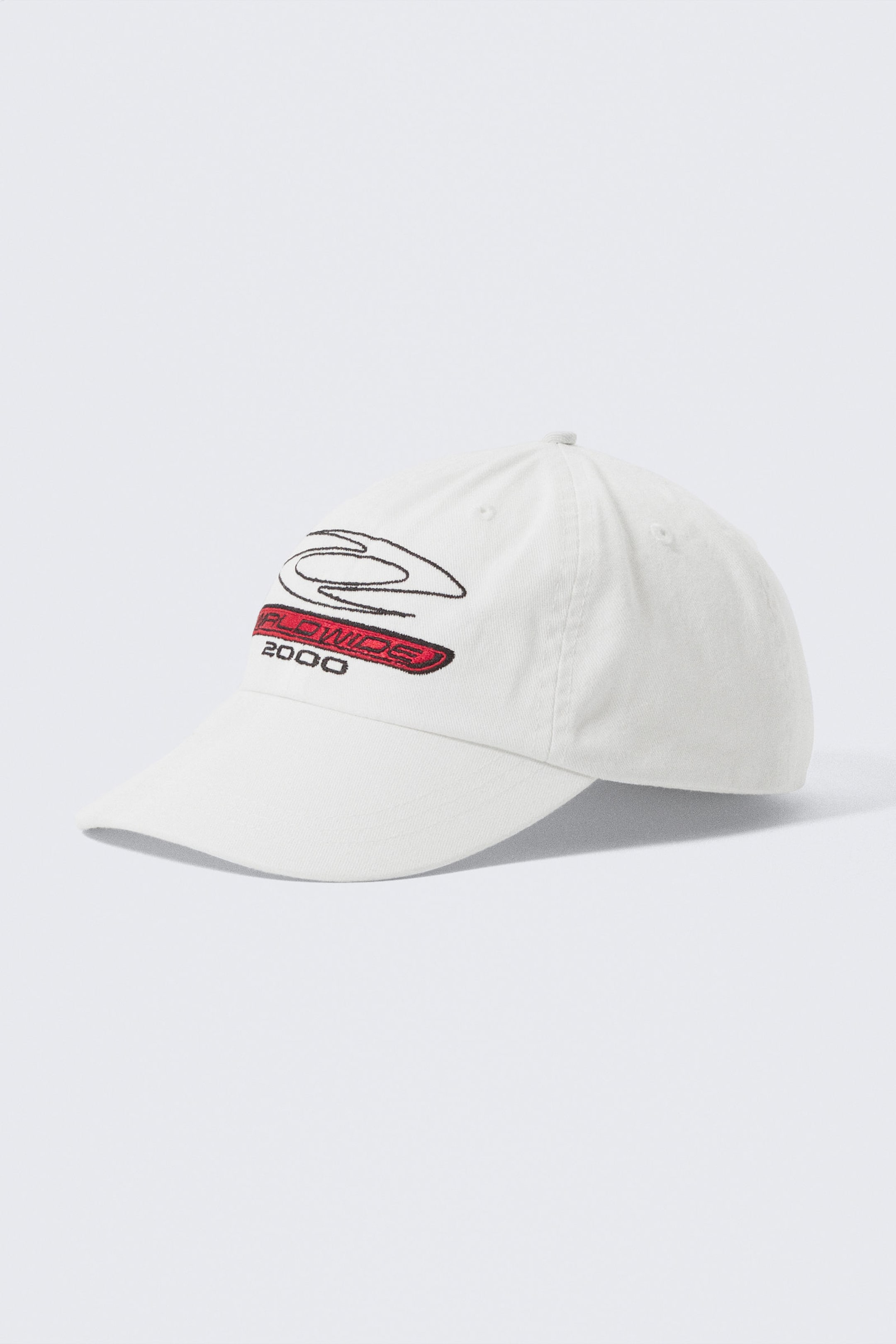 White - Worldwide 2000 - Embroidered Baseball Cap - 1