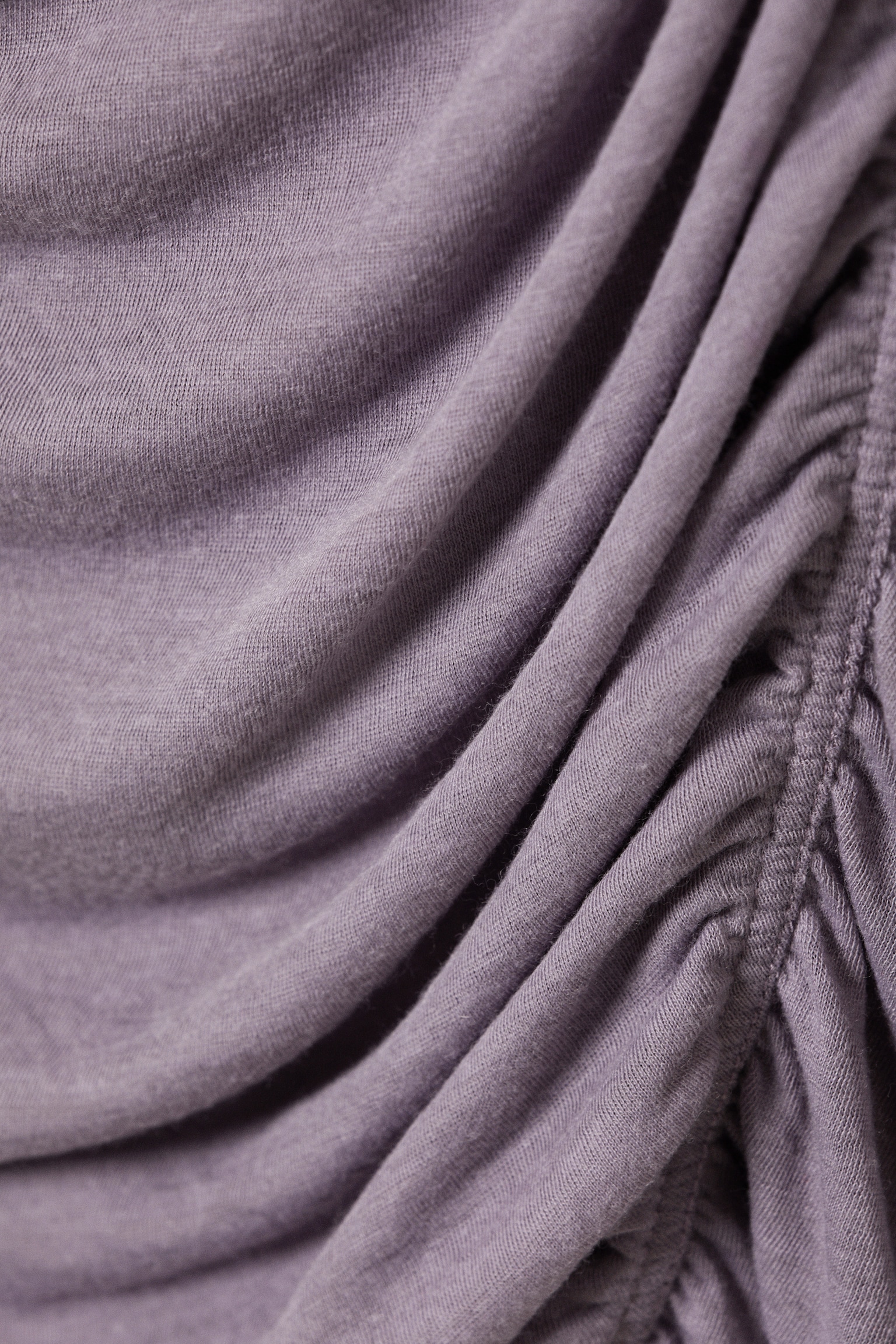 nariasený top s dlhým rukávom - Fialový/Čierna - 4