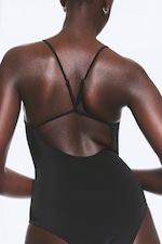 Black - Racer Back Swimsuit - 1