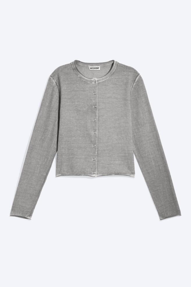 Nauwsluitend vest - Grijs met wassing/Donkergrijs gemêleerd - 1