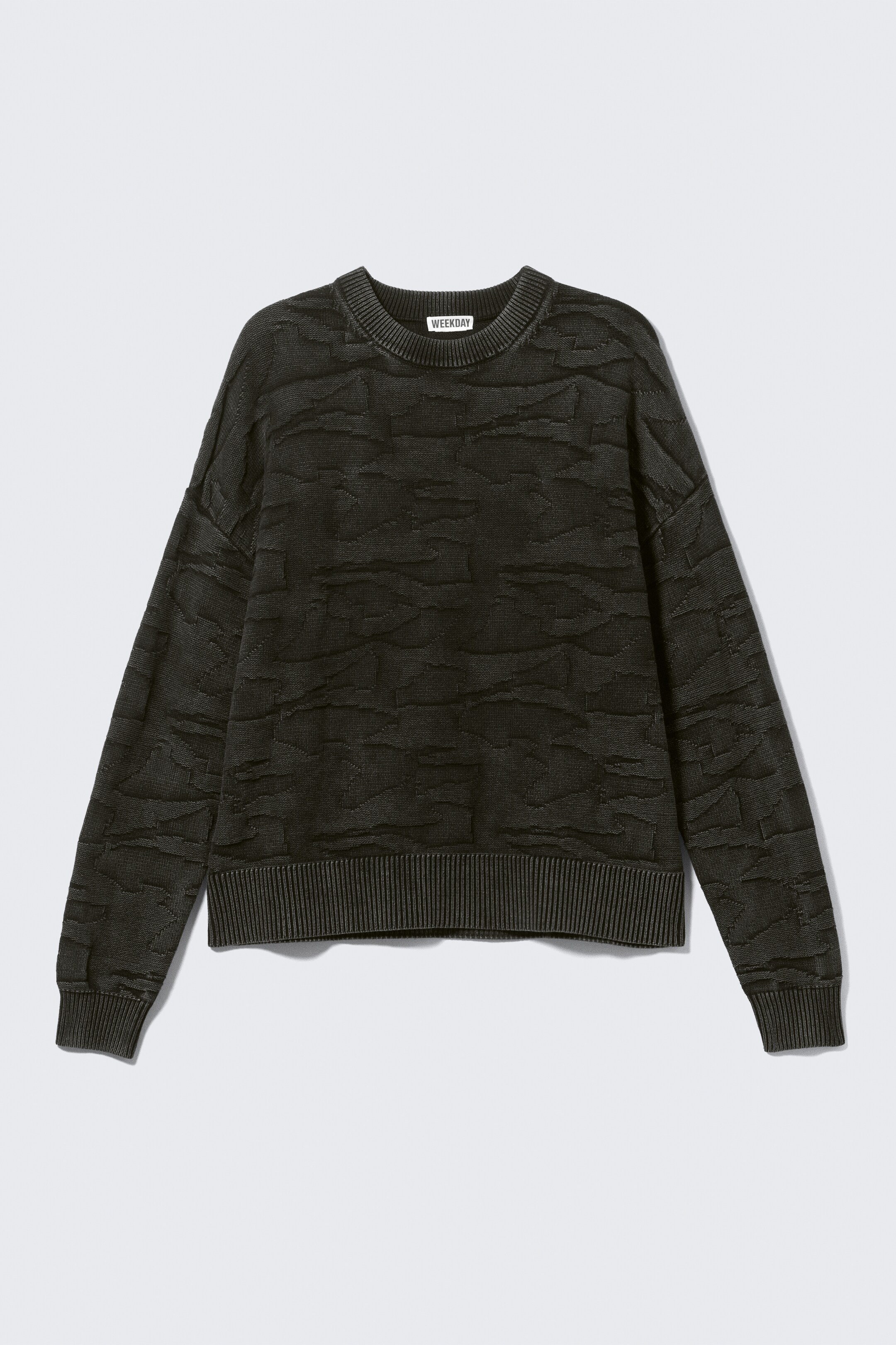 Grotere afbeelding bekijken: Oversized Graphic Cotton Knit Sweater - Zwart - HEREN | H&M BE 4