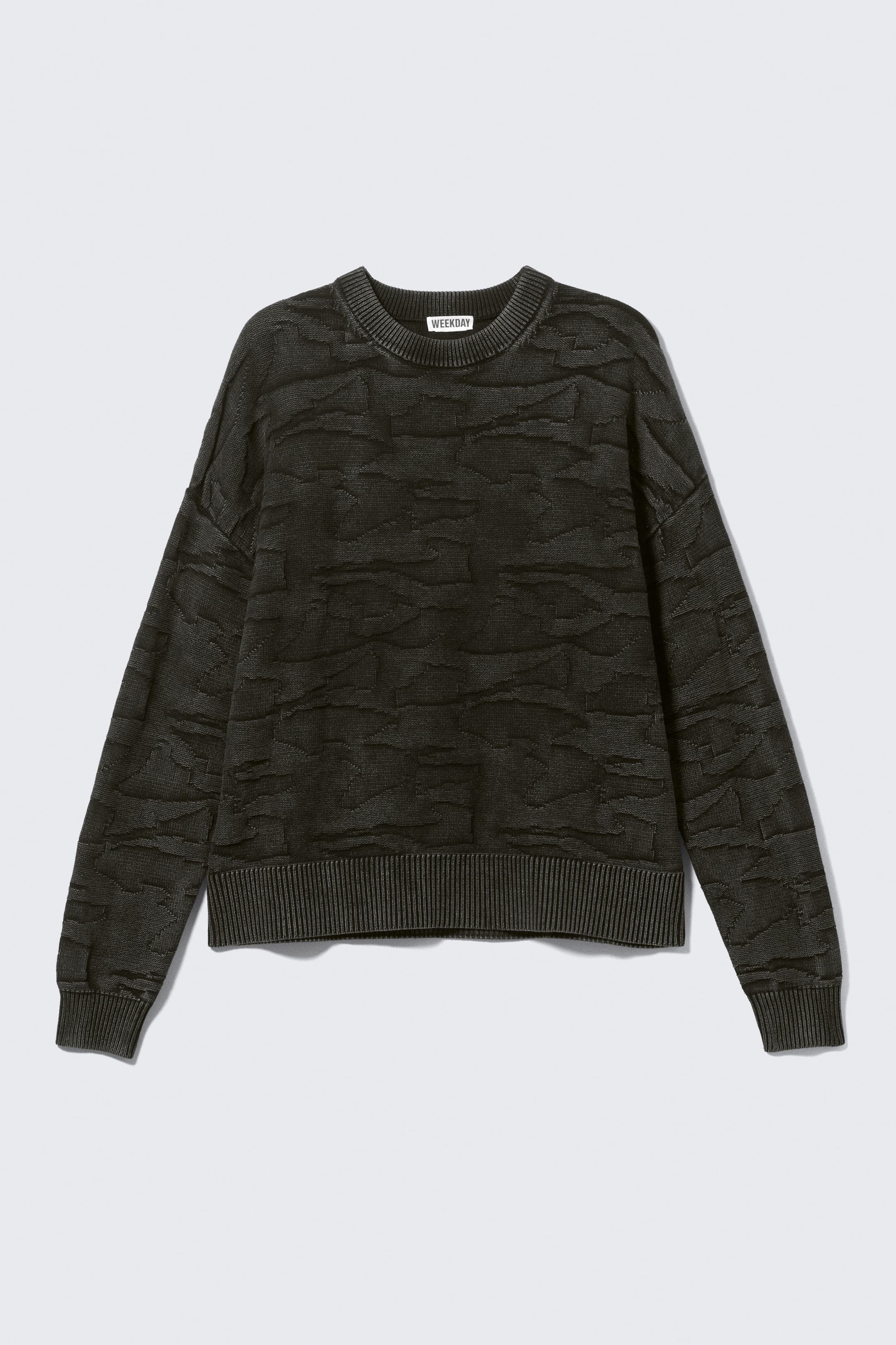 Größeres Bild anzeigen: Oversized Baumwollstrickpullover mit Grafik - Schwarz - Men | H&M AT 4