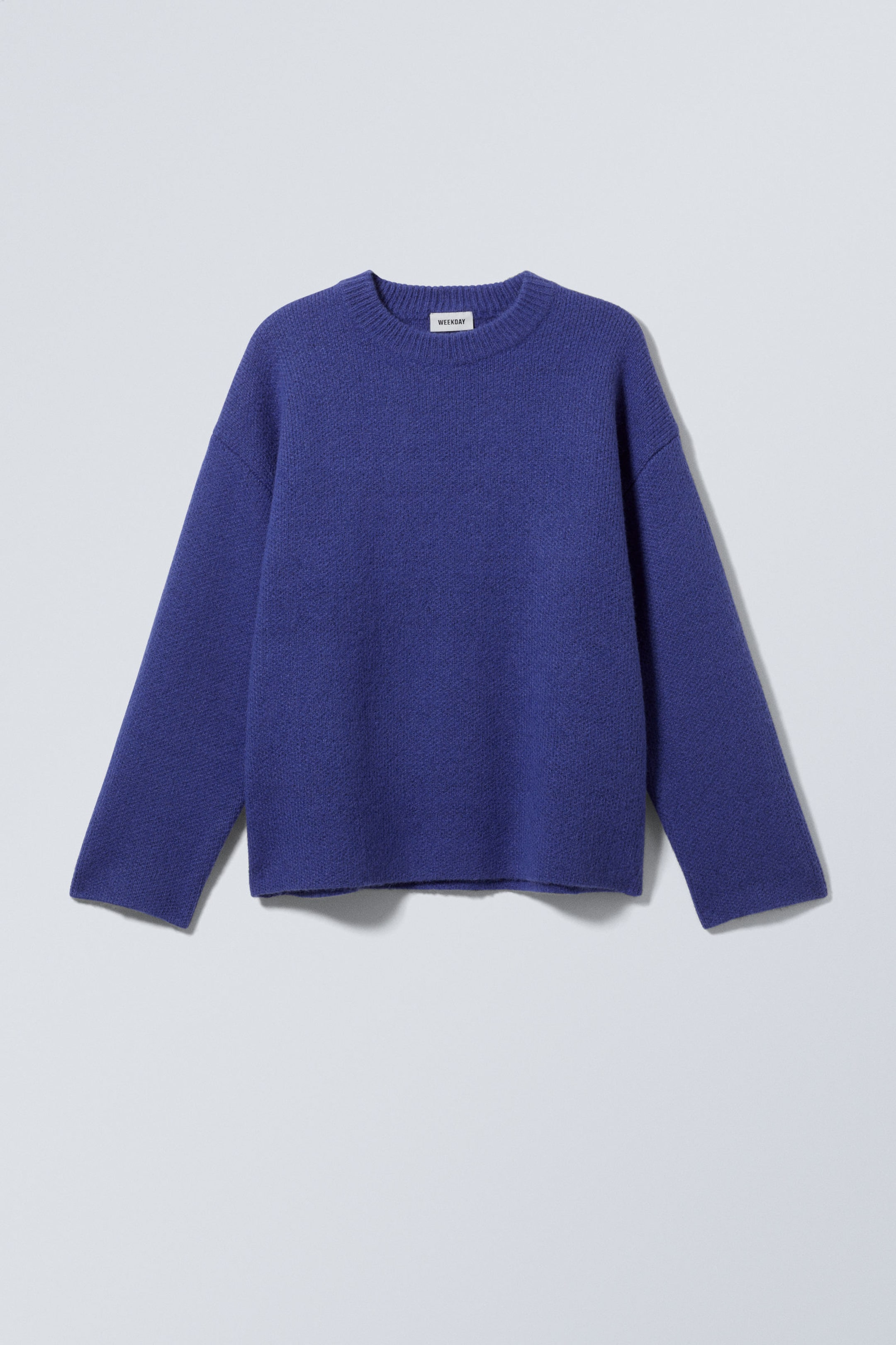 Bright Blue - Teo Oversized Wool Blend Knit Sweater - 0