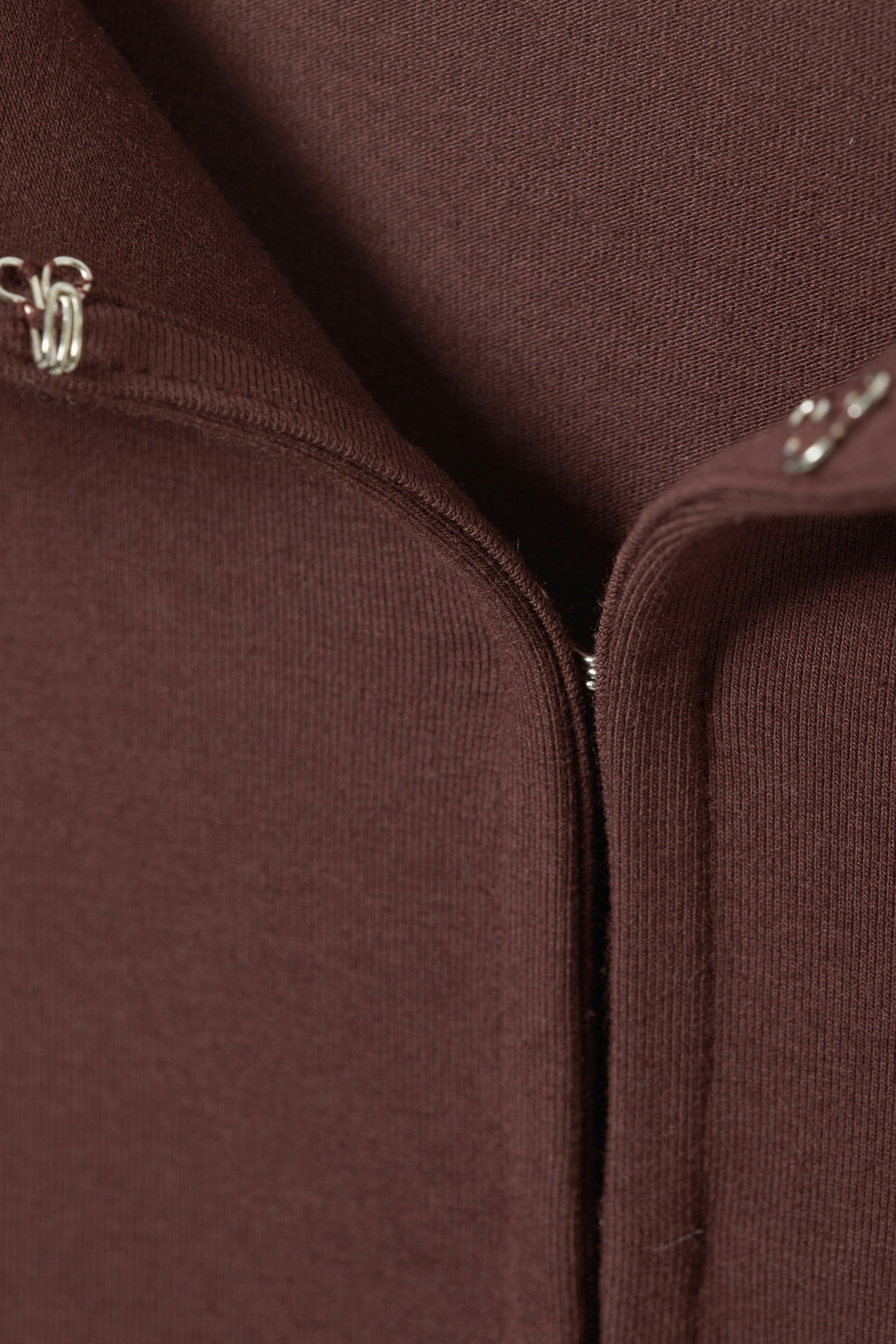 Dark Red - Square Neck Open Front Top - 2