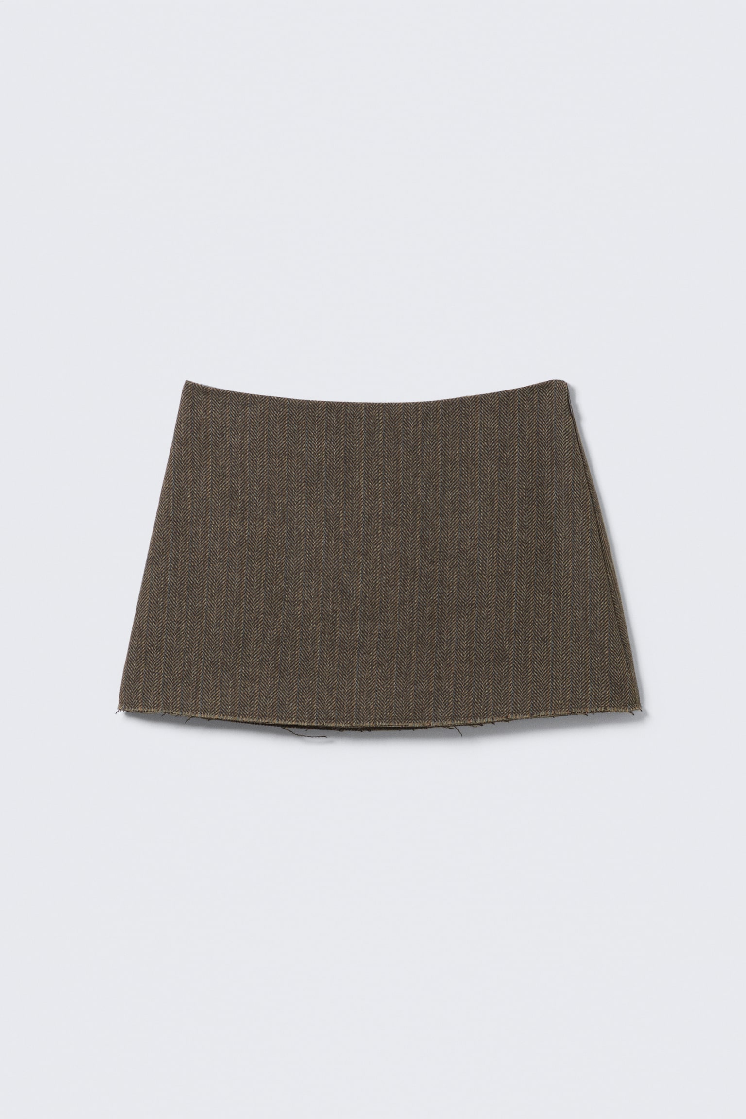 Mini Twill Skirt - Dark Mole Herringbone - 2