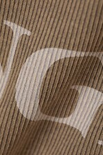 Light Dusty Brown - Tight Printed Mini Tank Top - 1