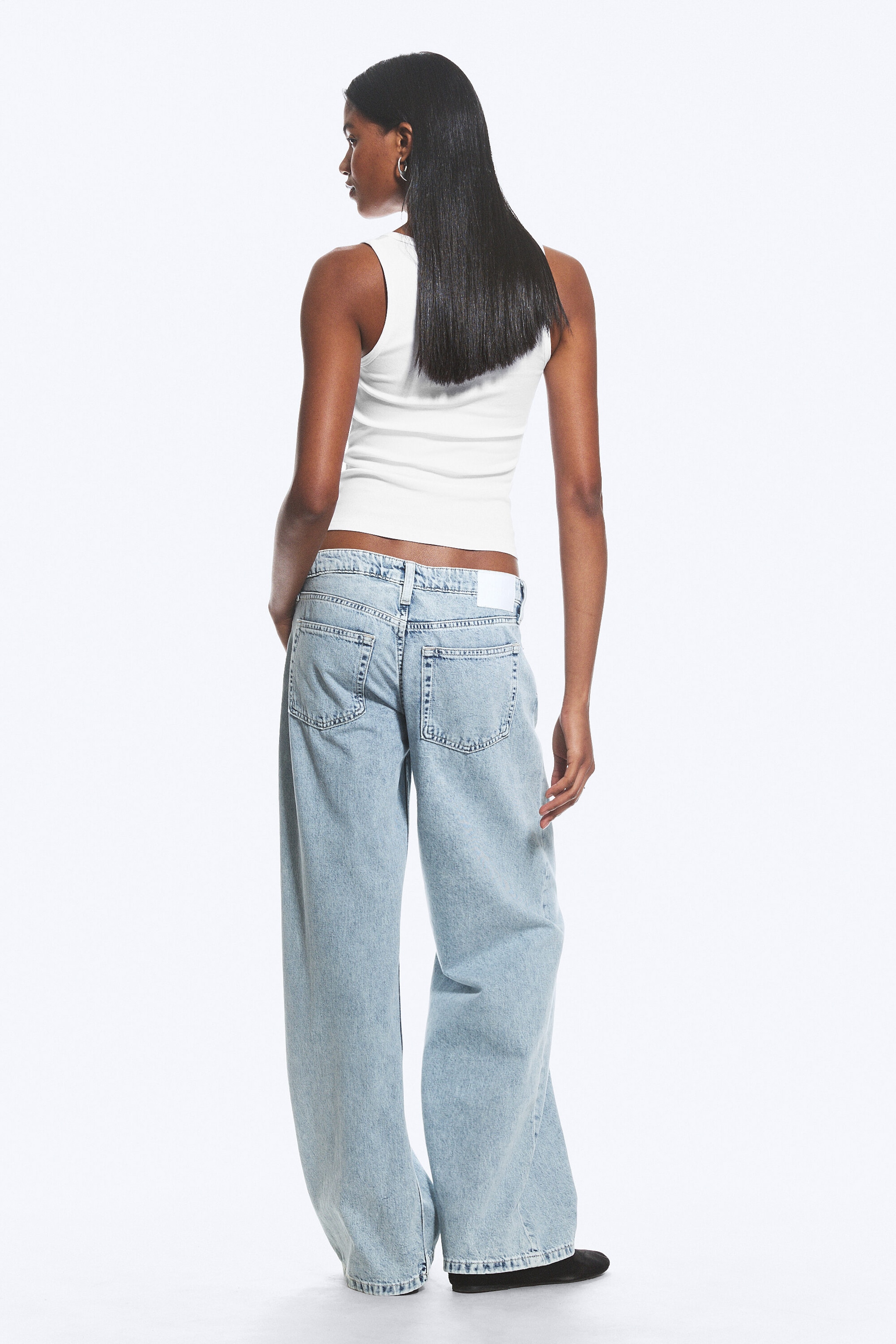 Dream Blue - Light Blue - Imoo Low Rise Loose Wide Jeans - 3