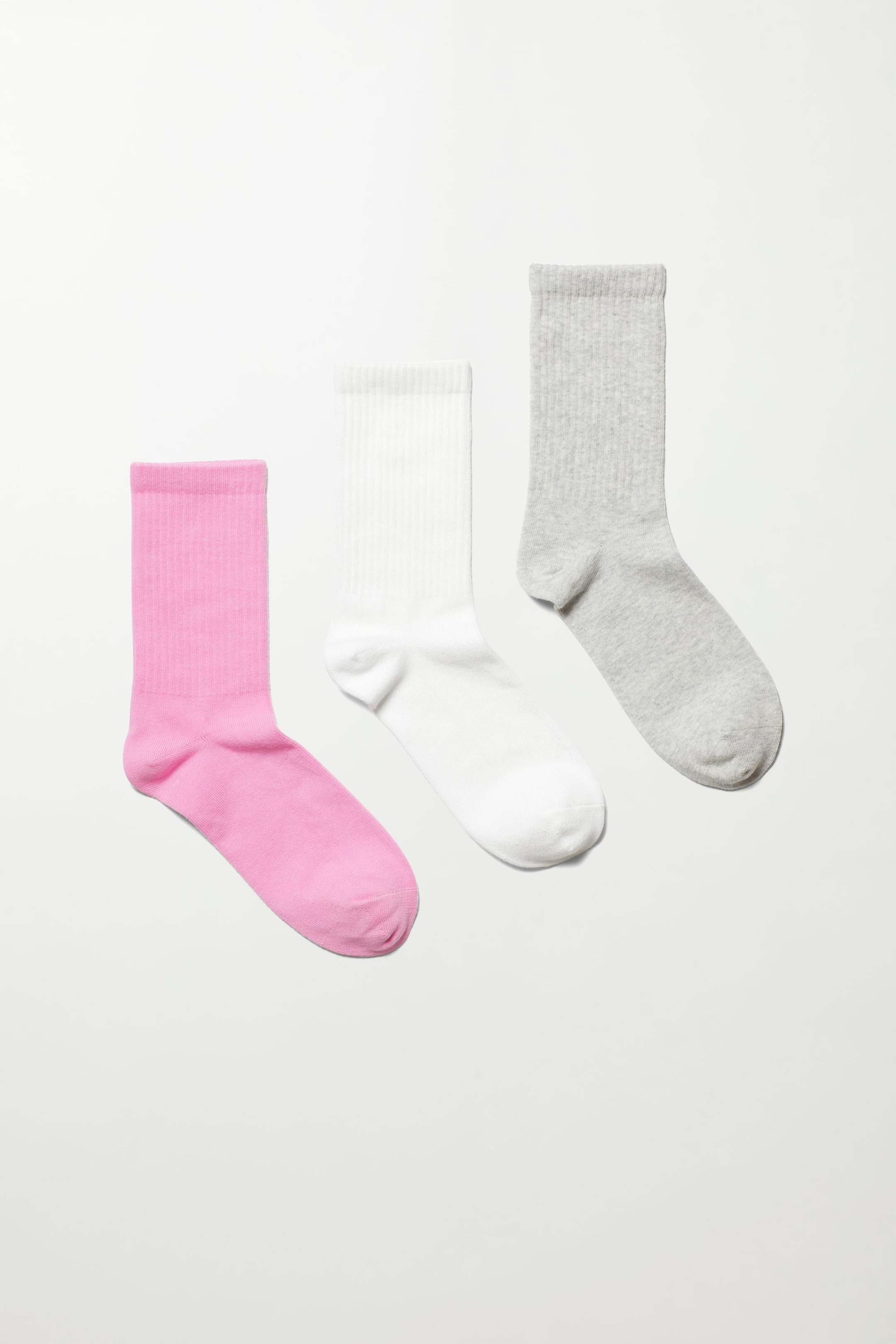 Pink white grey - Socken Eleven 3er-Pack - 0