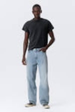 Blue Fade - Medium Blue - Galaxy Loose Straight Leg Jeans - 2