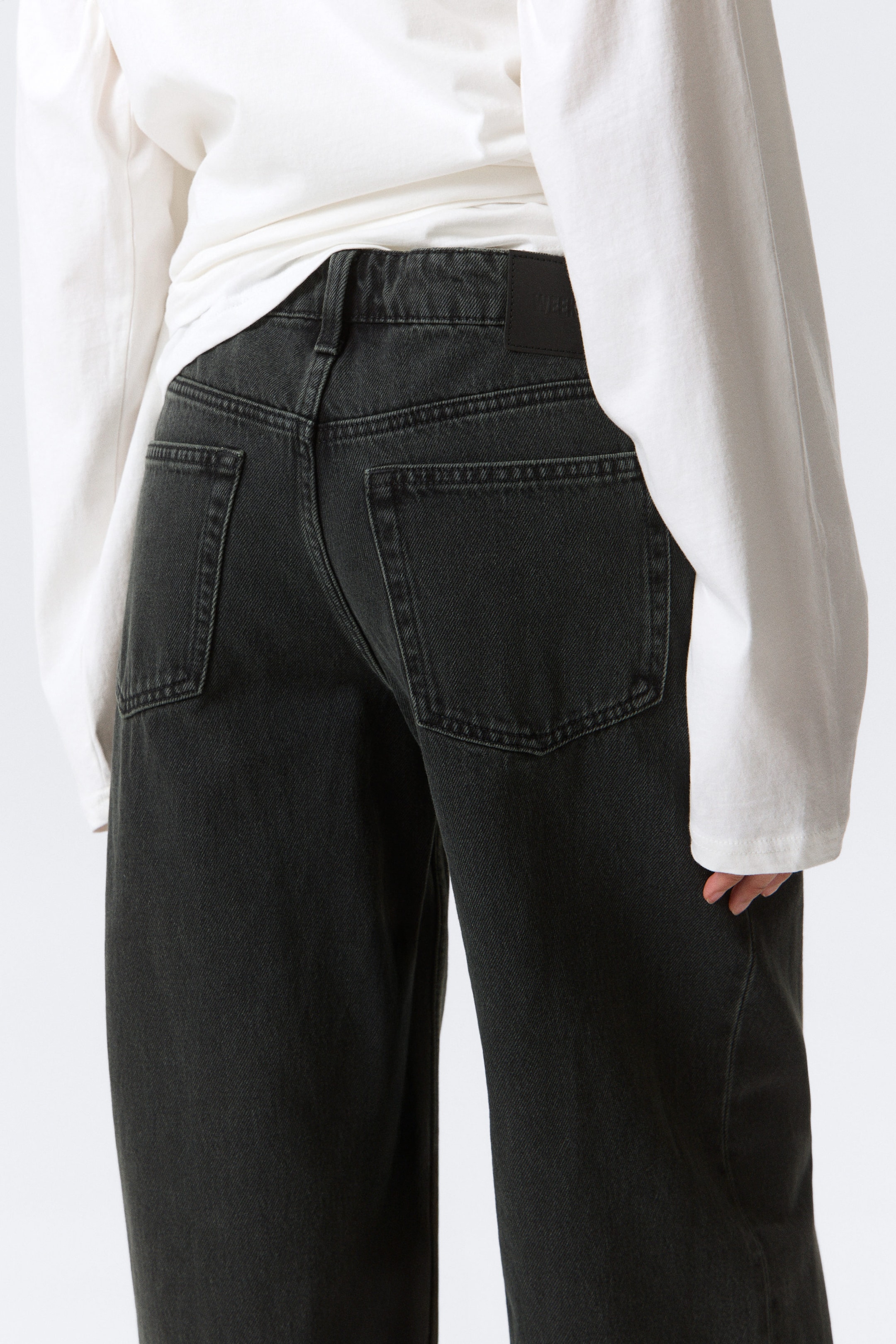 Elegie Black - Noir - Jean ample taille basse à jambes larges et ourlets - 4