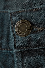 Lake Blue - Medium Blue - Astro Mid Rise Loose Baggy Denim Shorts - 1