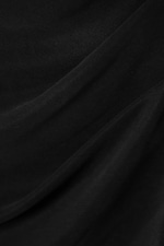 Black - Cupro Maxi Drape Dress - 1