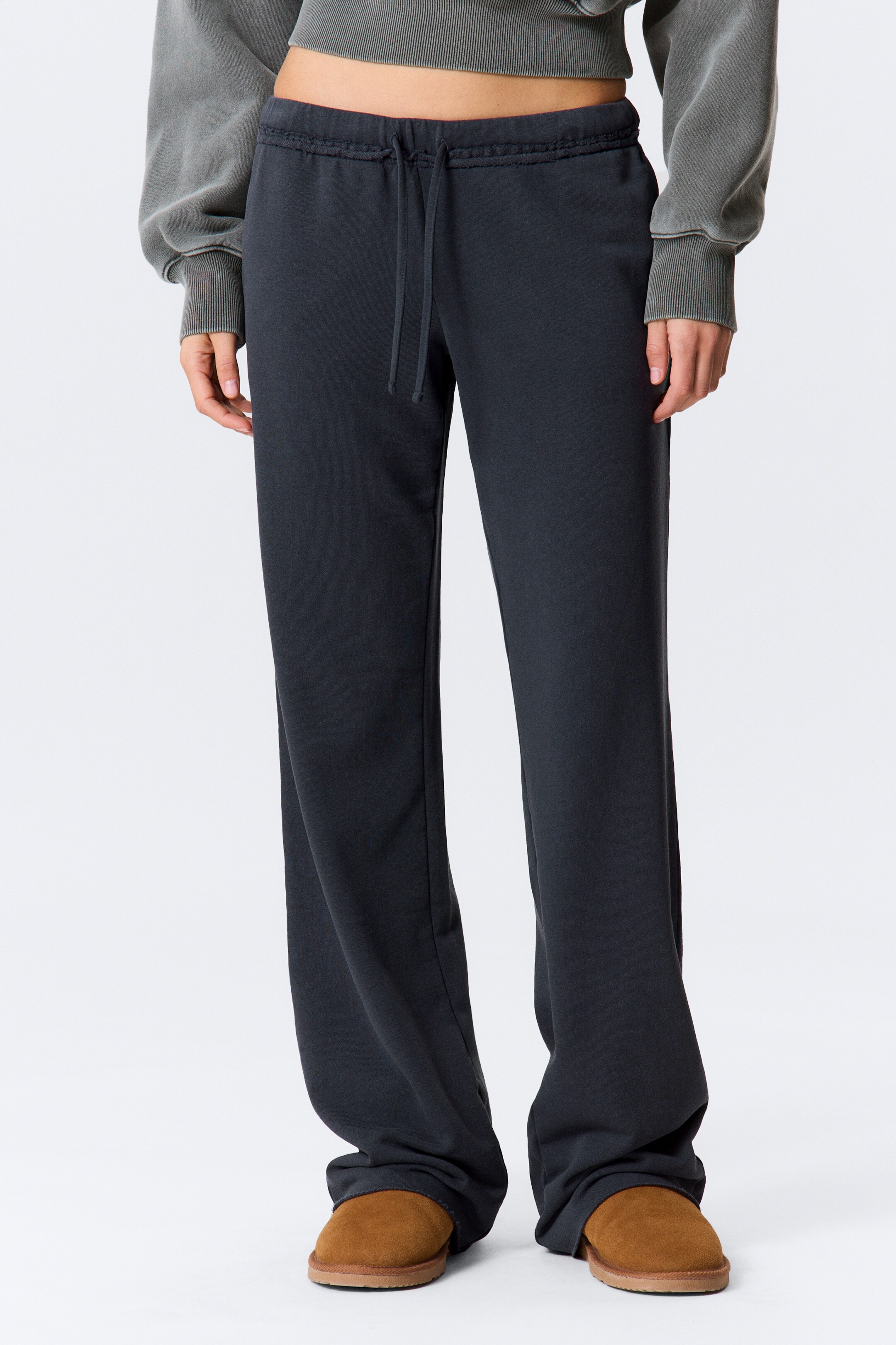 Ingrandisci l'immagine: Mid Rise Wide Leg Terry Pyjama Trousers - Dark Blue - DONNA | H&M CH 2
