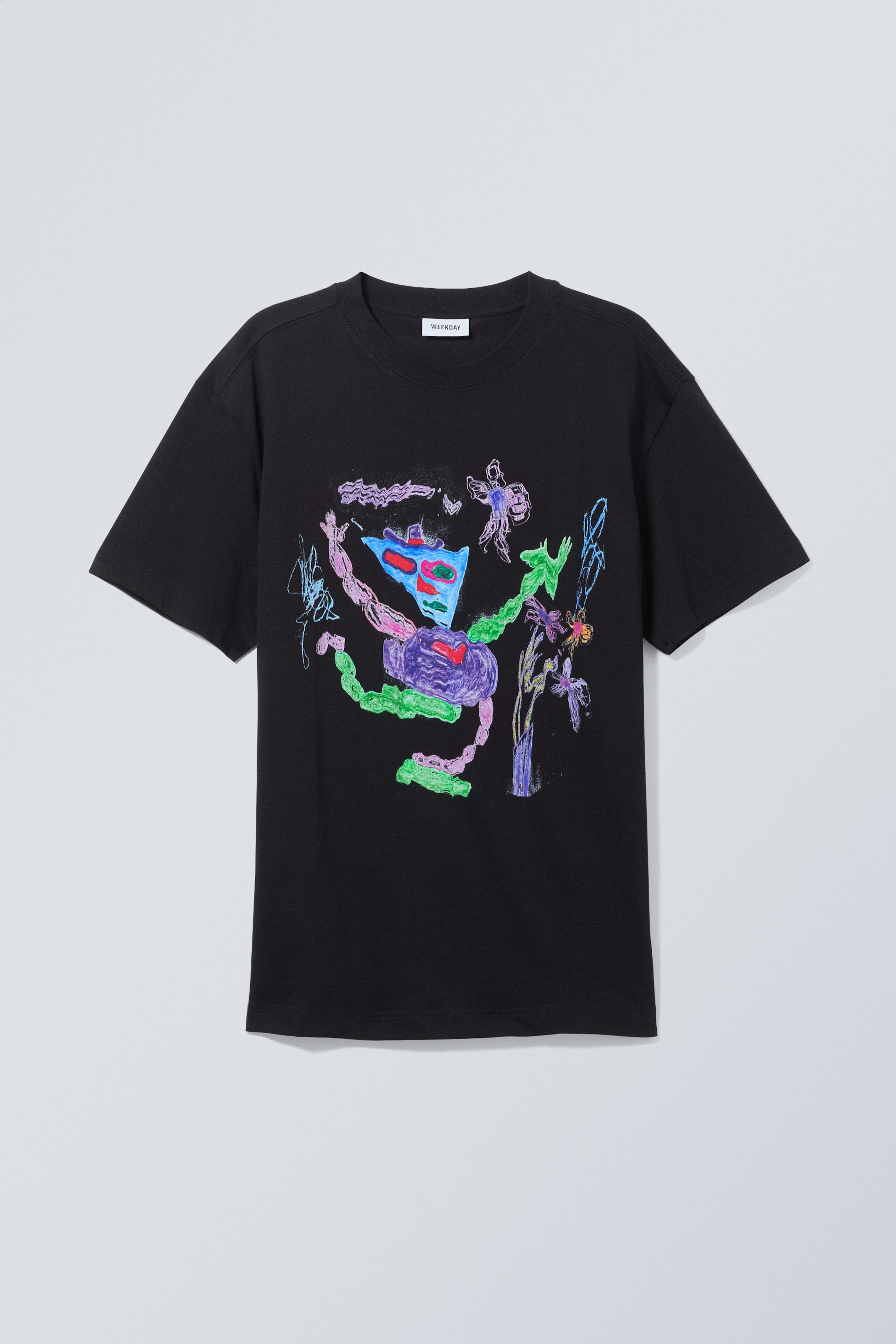 Dessin danse et fleur - T-shirt oversize à imprimé graphique - 0