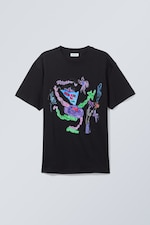 Dessin danse et fleur - T-shirt oversize à imprimé graphique - 0