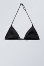 Black - Scuba Mini Triangle Bikini Top - 1