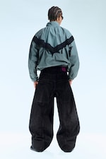 Black Rinse - Schwarz - Dunno Unisex Low Rise Loose Barrel Leg Jeans - 5