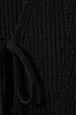 Schwarz - Schmale Strickweste - 1