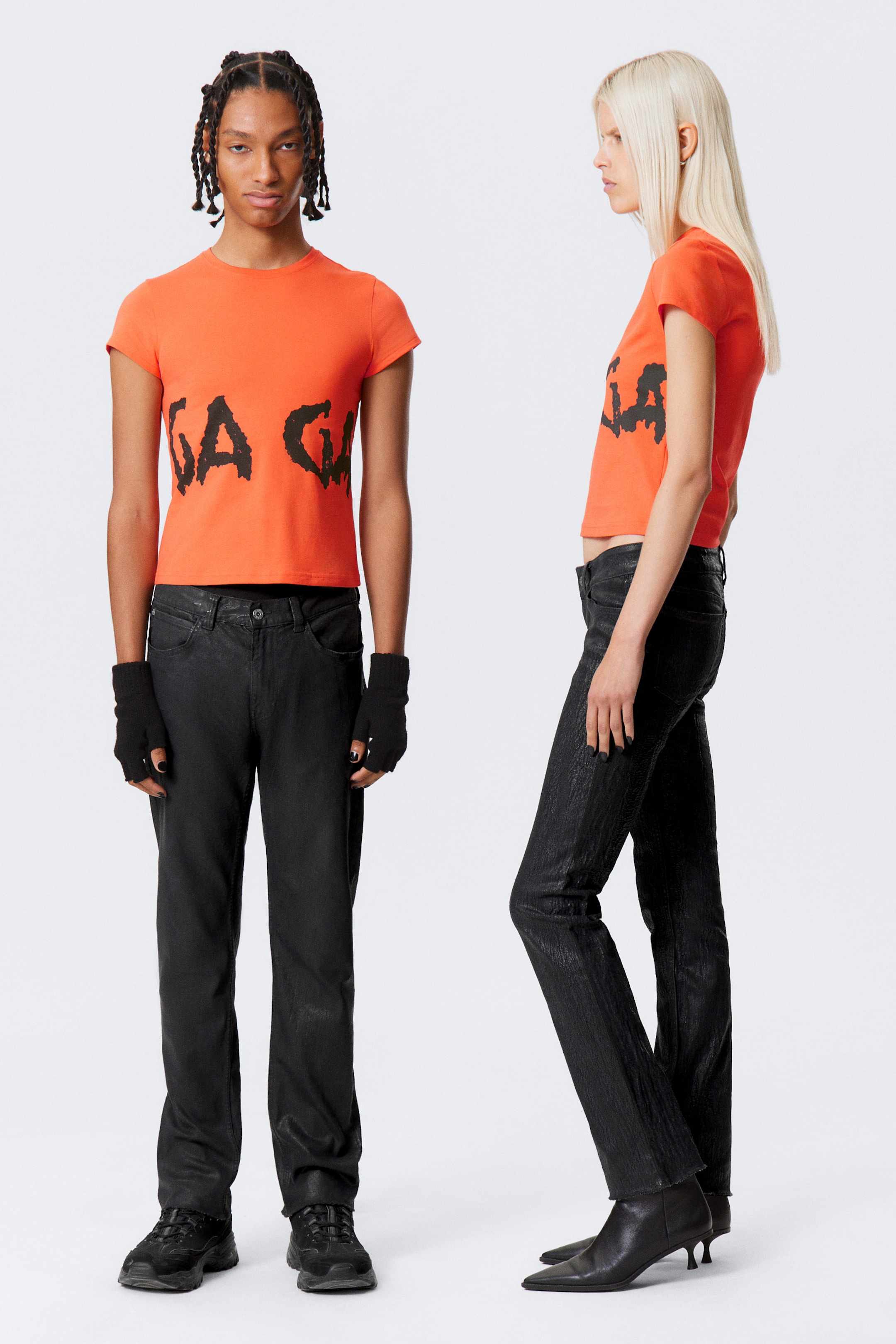 Orange - Lady Gaga Baby Tee - 1
