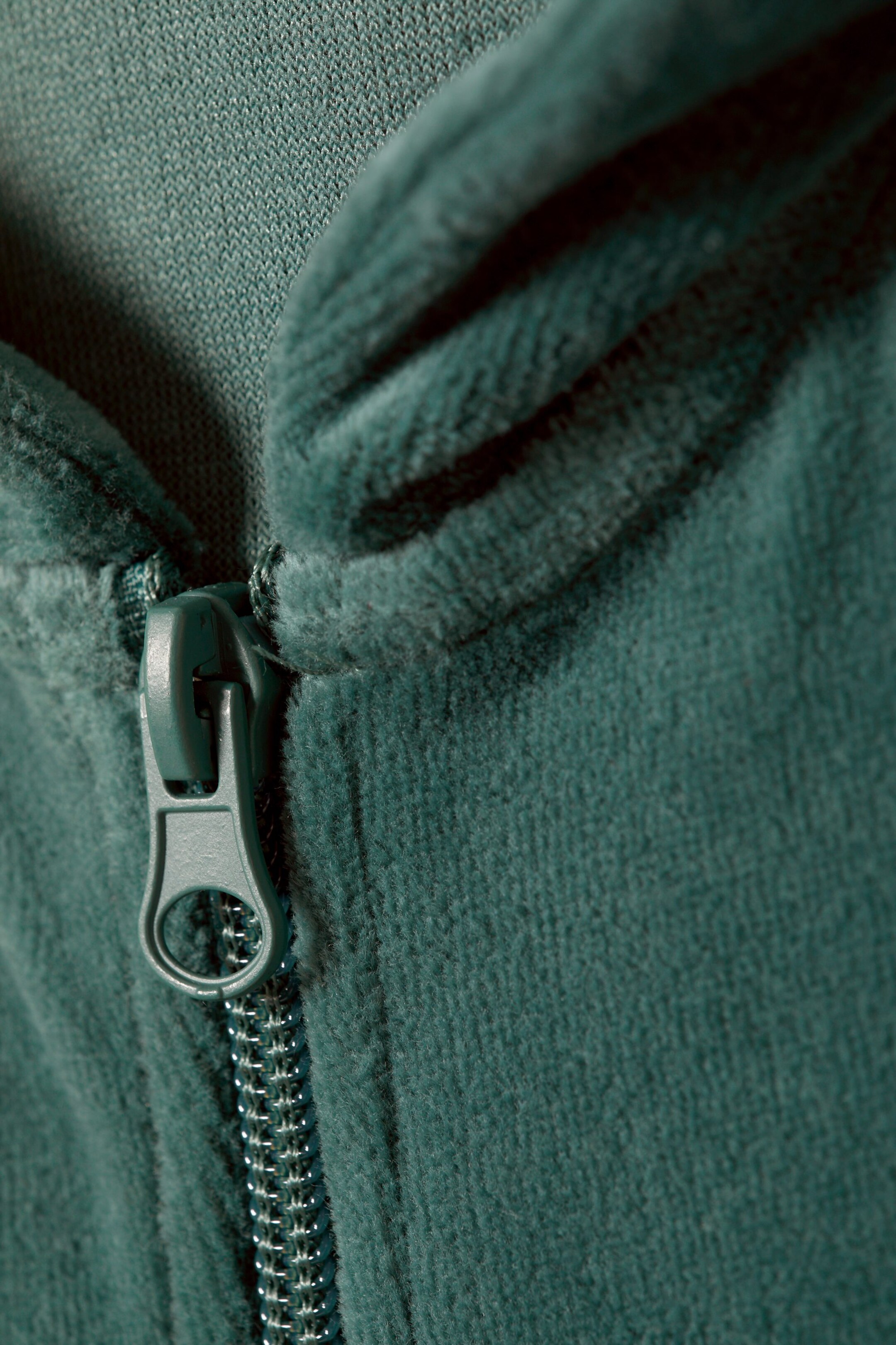 Teal - Juno Velour Zip Hoodie - 1