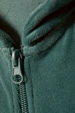 Teal - Juno Velour Zip Hoodie - 1
