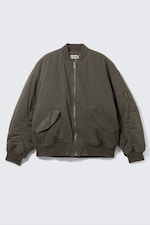Dusty Mole - Oversized Twill Bomber Jacket - 4