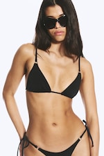 Black - Triangle bikini top - 0