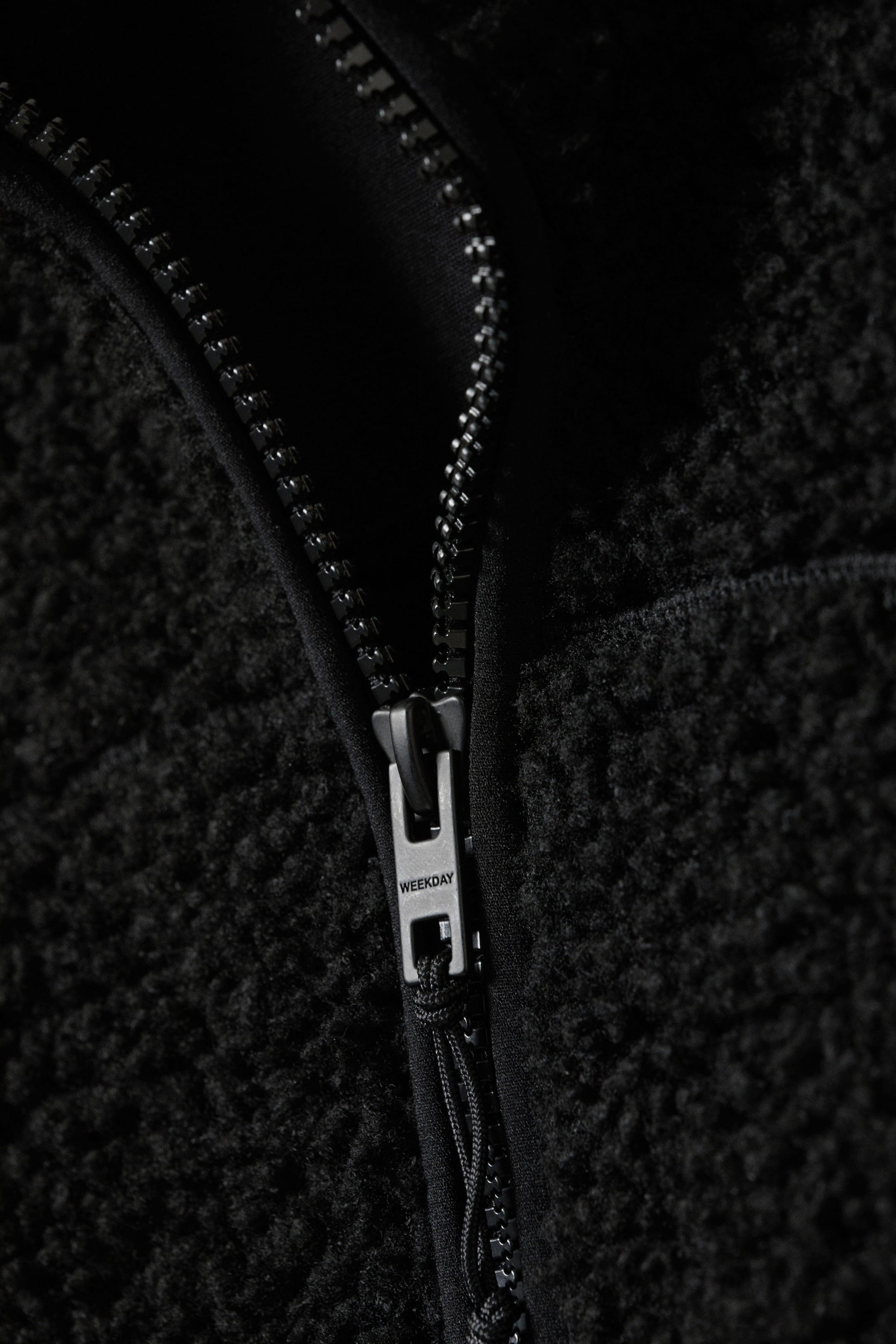 Noir - Veste à capuche en polaire - 5