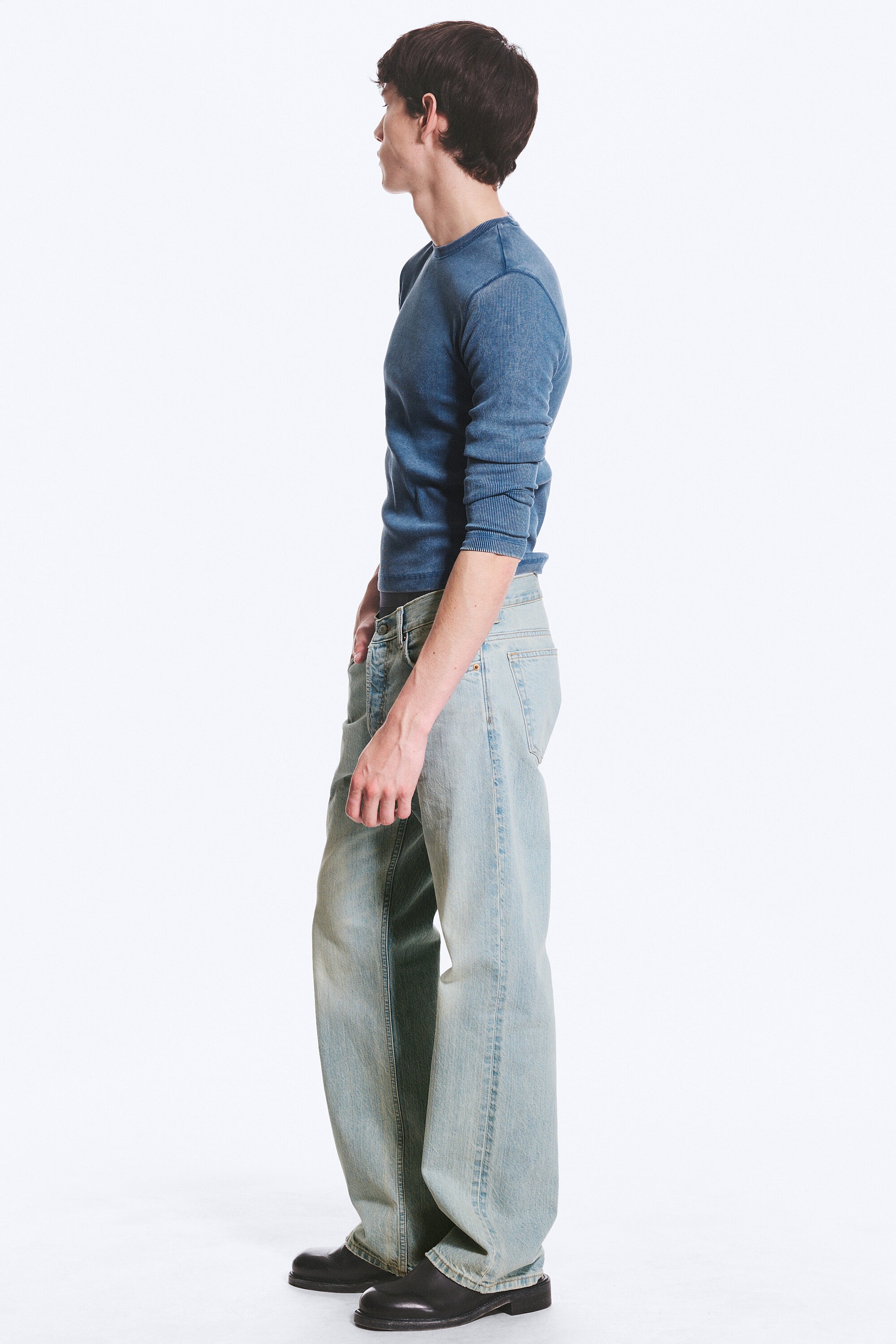 Blaze Blue - Light Blue - SPACE MID RISE RELAXED STRAIGHT JEANS - 2