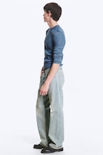Blaze Blue - Light Blue - SPACE MID RISE RELAXED STRAIGHT JEANS - 2