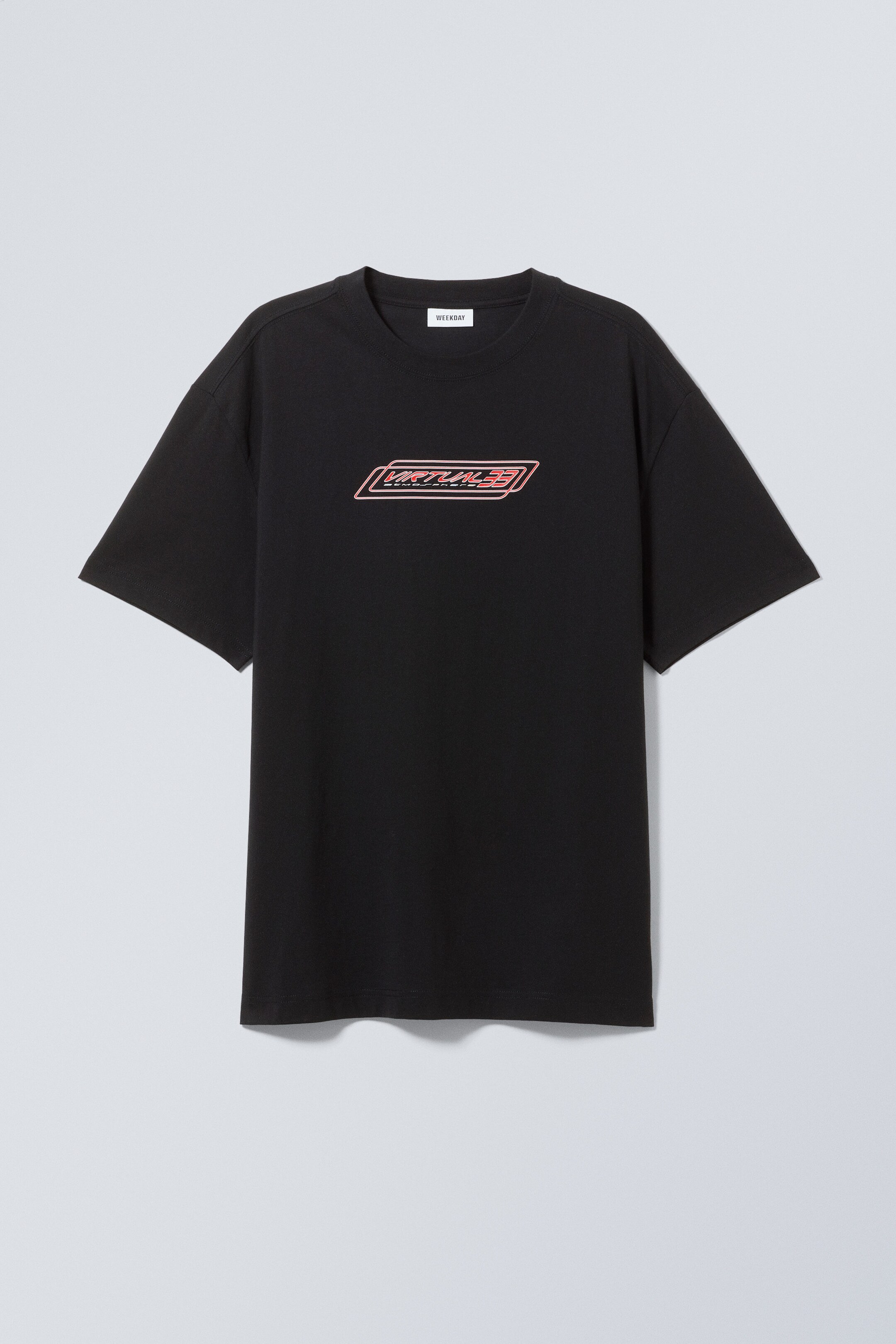 Fast schwarz - Oversized-T-Shirt mit Grafikprint - 0