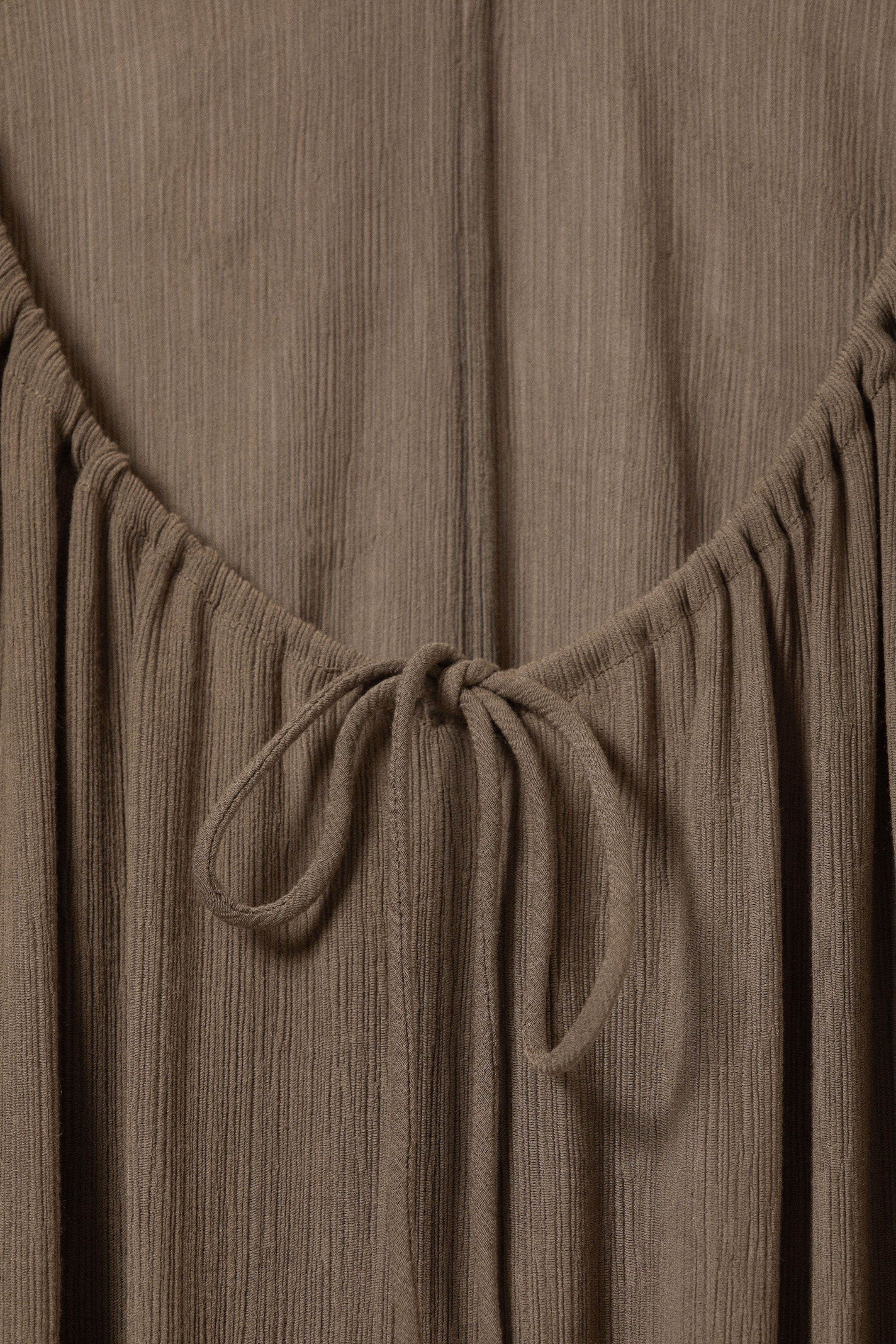 Bruin - Zwierige maxi-jurk - 2