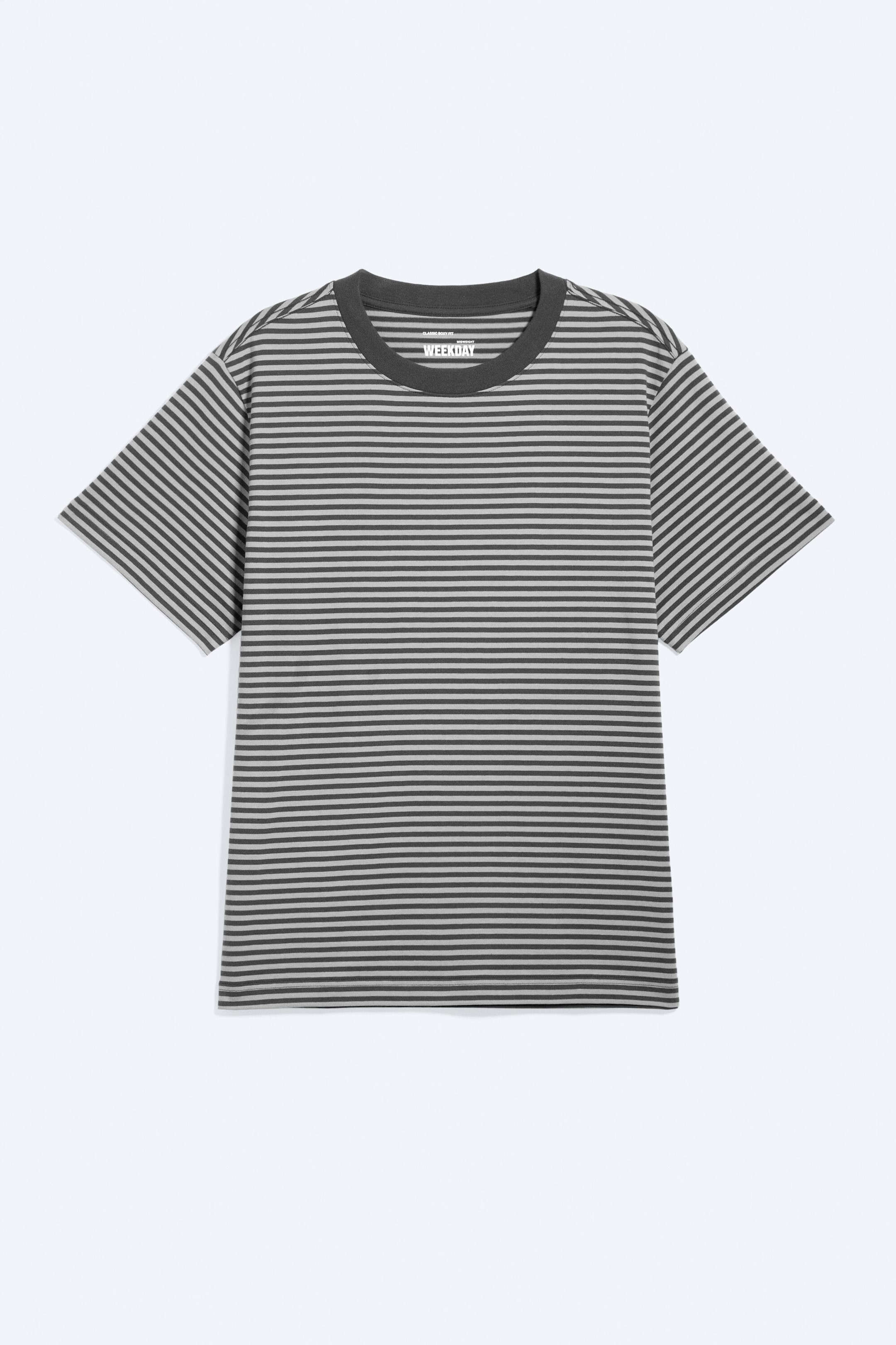 Striped Grey - Classic Boxy T-shirt - 1