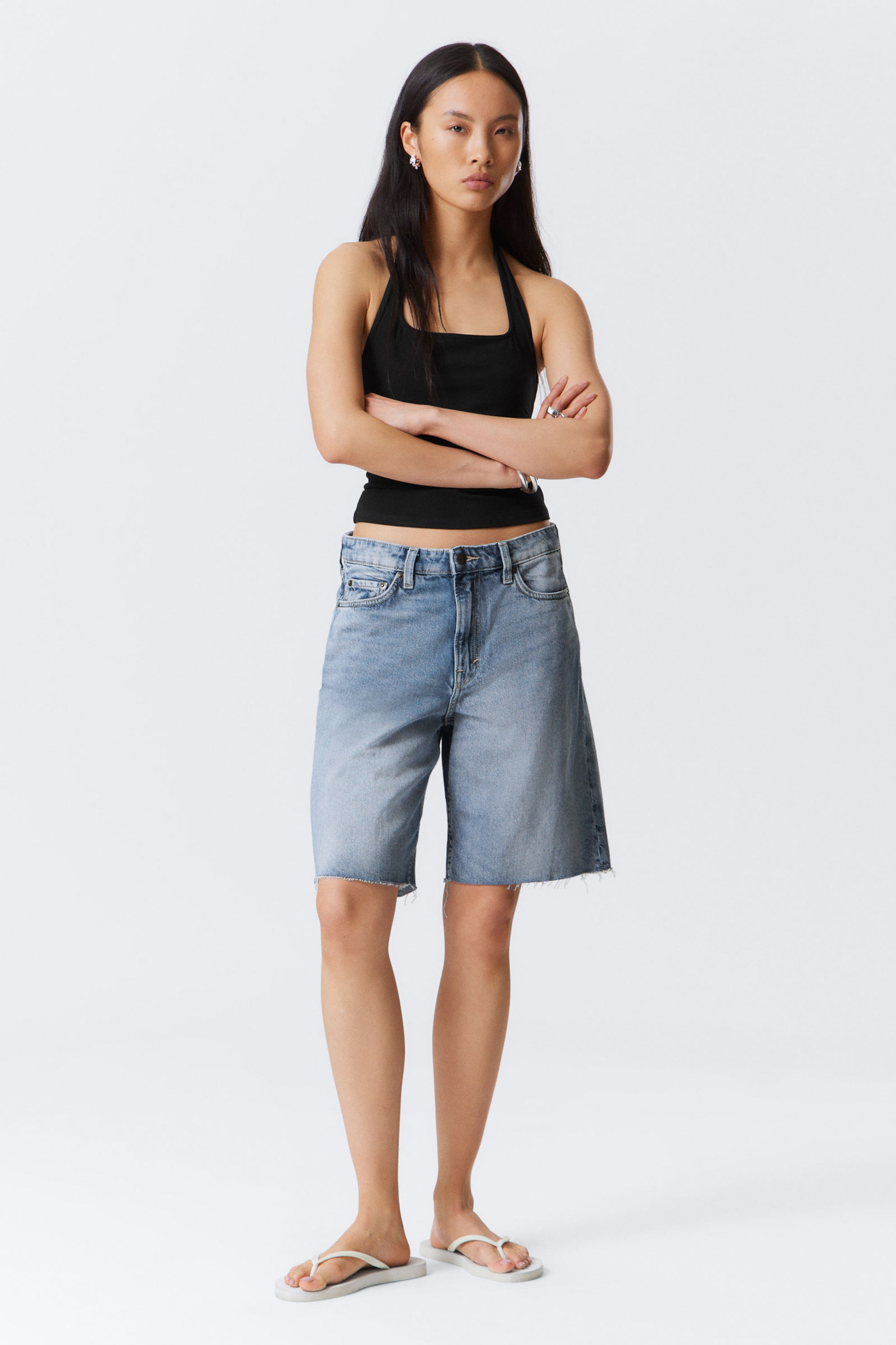 #79829D - Monterey Low Rise Denim Shorts - 1