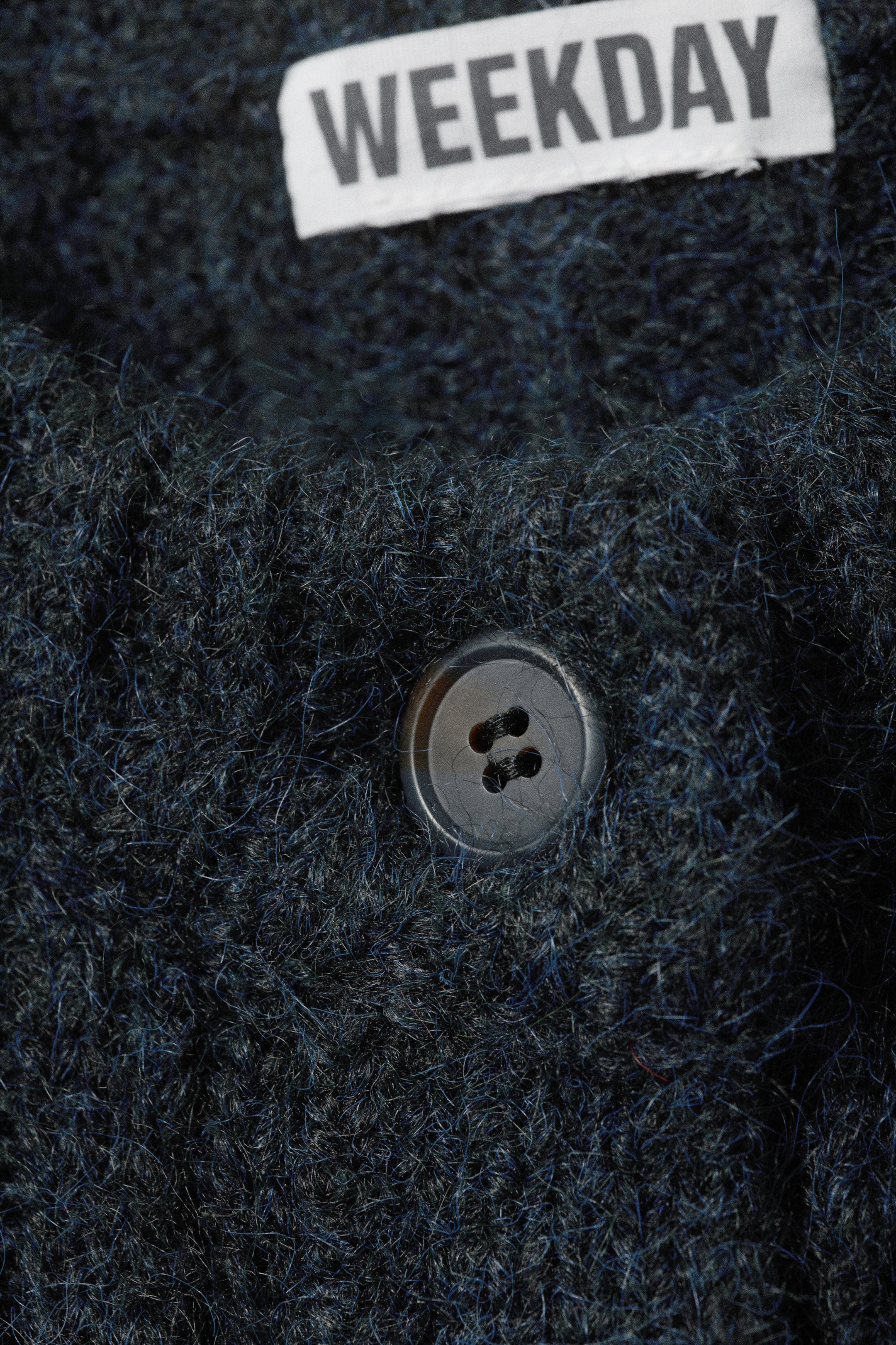 Navy Blue - Loose Knitted Cardigan - 1