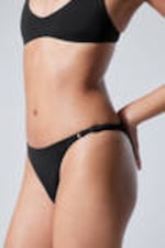 Black - Cheeky Bikini Bottoms - 1
