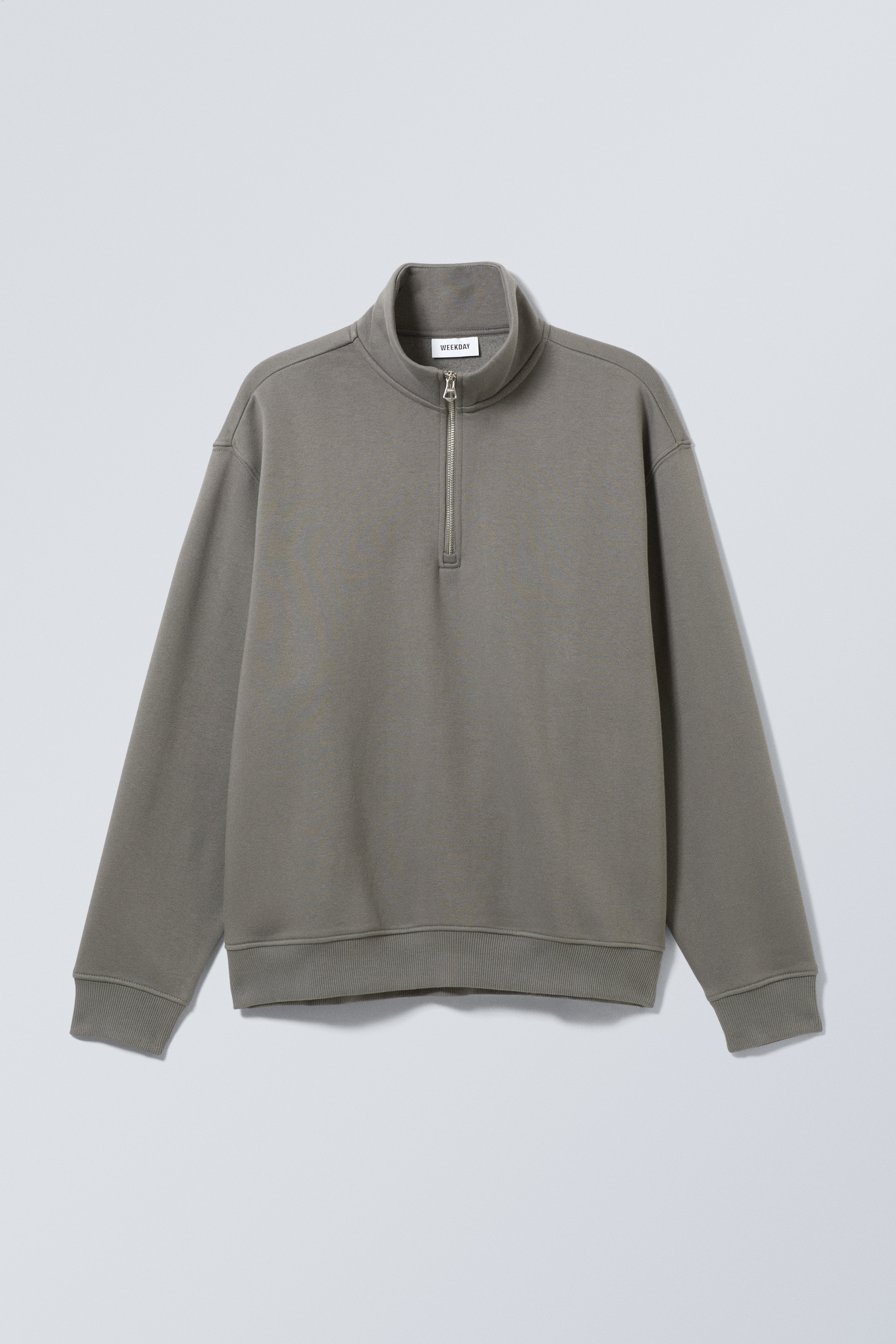 Grösseres Bild ansehen: Lockerer, schwerer Pullover mit Teilreißverschluss - Staubiges Grau - HERREN | H&M CH 1