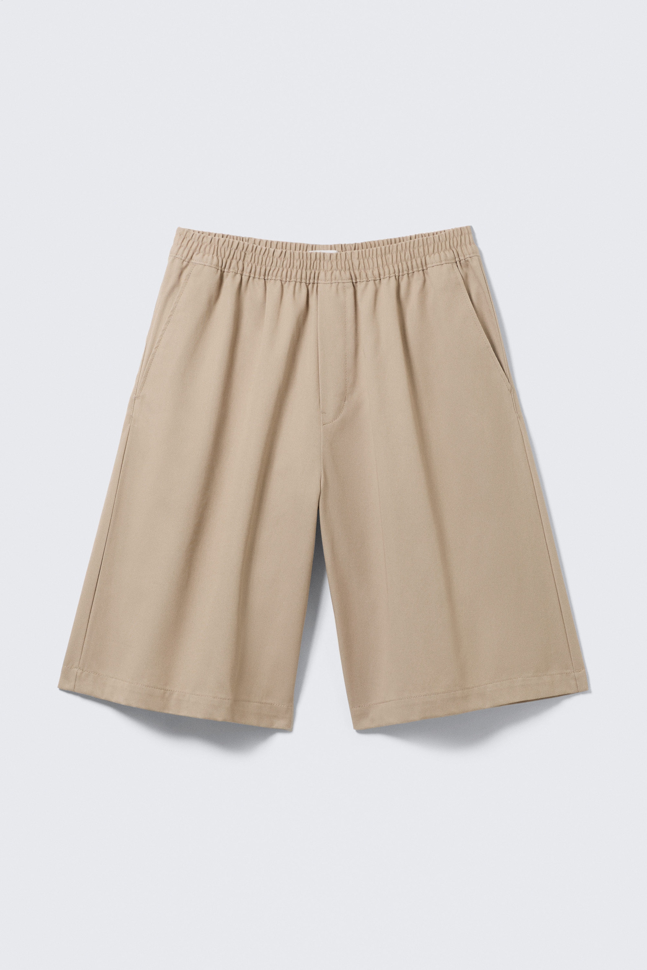 Beige - Loose Fit Chino Shorts - 1